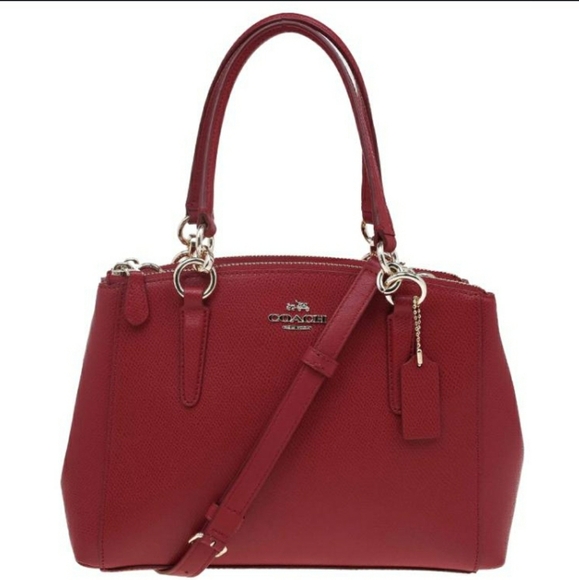 Coach Small Christie Carryall in Crossgrain Leather Tote Crossbody Handbag purse - Picture 1 of 8
